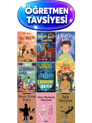Genç Timaş Ortaokul Okuma Seti 9 Kitap Ali Nazik,yıldızlı Gece Tiyatrosu,müziğin Rengi,bir Oyunun Içinde Miyiz?,ekonomi Okulu