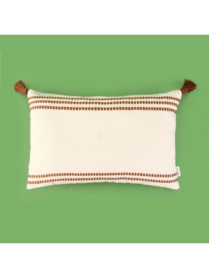 Matmel Soft Sanvi Kırlent - Ekru / Kahverengi - 30X50 cm