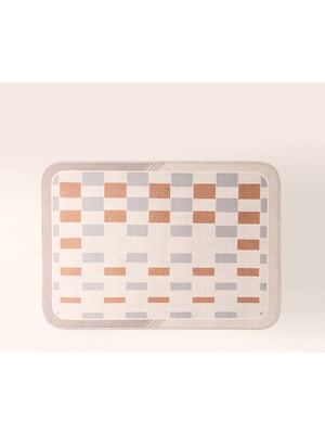 Matmel Soft Dama Dikdörtgen Sihirli Banyo Paspası - Ekru - 50X70 cm