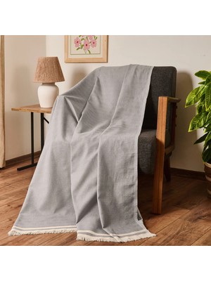 Matmel Soft Dalinda Koltuk Şalı - Gri - 170X230 cm