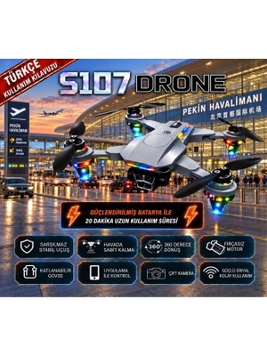Rose Teknoloji KATLANABİLİR VE FIRÇASIZ MOTORLU 2 KAMERALI CANLI GÖRÜNTÜ AKTARIMLI 2 BATARYALI UZUN PİL ÖMÜRLÜ TAŞIMA ÇANTALI DRONE ( Tablet standı Hediyeli )