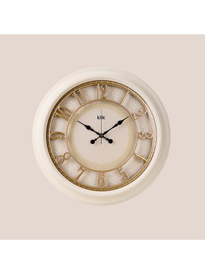 Regal Klik Babil Saray Işıklı Duvar Saati - Krem - 46 cm