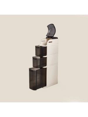 Follow Me Me Xl Pro Slim Tekerlekli Dolap - Krem - 38X20X93,5 cm