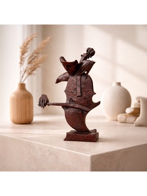 Matmel Deco Violoncelista Dekor - Antik - 32 cm