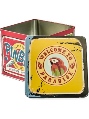 Matmel Pinball Metal Hediye Kutusu - Renkli - 16X16X14 cm
