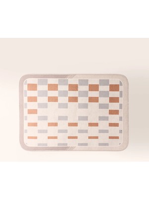 Matmel Soft Dama Dikdörtgen Sihirli Banyo Paspası - Ekru - 50X70 cm