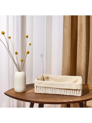 Simple Living Boho Style Sepet - Ekru - 8X22X30 cm