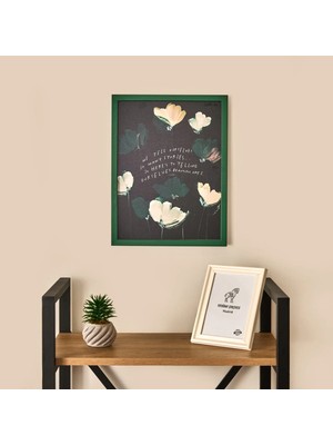 Matmel Deco Many Stories Duvar Panosu - Yeşil / Siyah - 30X40 cm