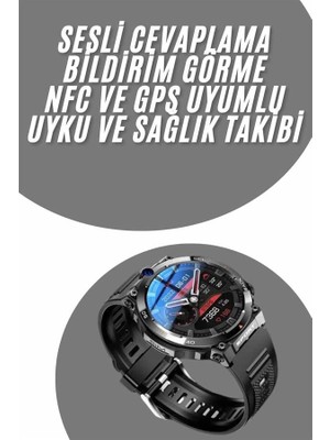 Astraltech Akıllı Saat Yeni Model Sesli Asistan Bildirim Görme Bluetooth Bağlantılı Müzik Dinleme