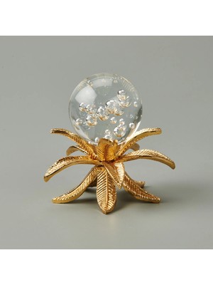 Matmel Deco Palmiye Cam Top Dekor - Gold - 11 cm