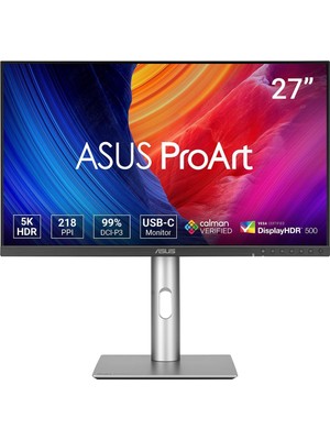 Proart PA27JCV 27 5k IPS HDR500 5120 x 2880 5ms 400CD Dp HDMI Usb-C Hoparlör Vesa 3yıl 99% Dcı-P3,c