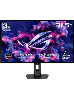 Rog Strıx XG32UCWMG 31.5 OLED Gamıng Dual Mode 3840X2160 0.03MS 4K -240Hz/ FHD-480Hz 1300CD Dp HDMI