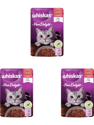 Pouch Pure Delight Jöle Içinde Sığır Etli Yetişkin Kedi Konservesi 85 gr 3lü Paket