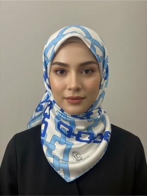 Parlak Royan Eşarp Beyaz Krem