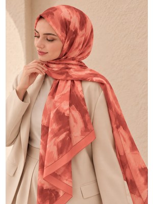 Revam Collection Degrade Desen Pamuk Soft  Şal Gül Kurusu