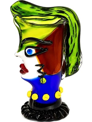 Rakun Home Murano Cam Soyut Picasso Yüz Figürü