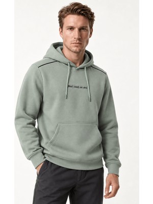 Redline Donyt Erkek Yeni Sezon Regular Fit Kapüşonlu Pamuklu Sweartshirt Mint