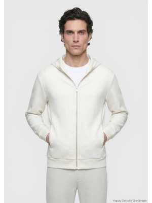 Ramsey Taş Kapüşonlu Düz Sweatshirt