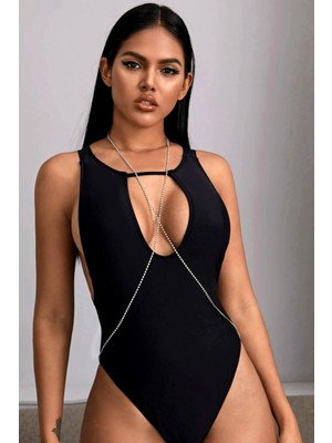 Mupte Jewelry Kadınlar Için Tek Sıra Su Yolu Vücut Zinciri Vücut Aksesuarı