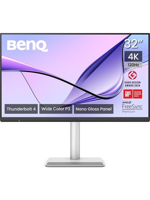 MA320UG 32 4K 120Hz Nano Parlak Monitör,%98 P3 Renk Gamı, Çift Thunderbolt 4, 96W/15W, Mac Color,