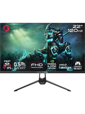 GOES22FHD120IPS 22 Fhd, 120Hz, Mprt 0.5ms, HDMI 2.1, Ps5 Destekli, Hızlı IPS Siyah Oyuncu Monitör