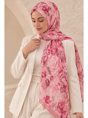 Revam Collection Gül Desen Pamuk Soft Şal Pembe