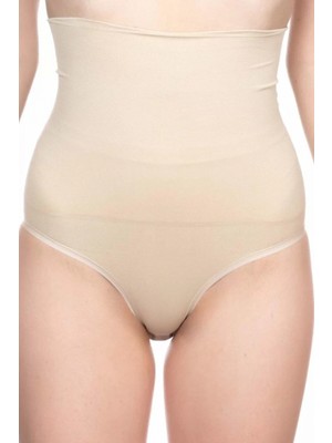 Marsilyan™- Ten Double Yüksek Bel Çıtçıtlı  Slip Korse