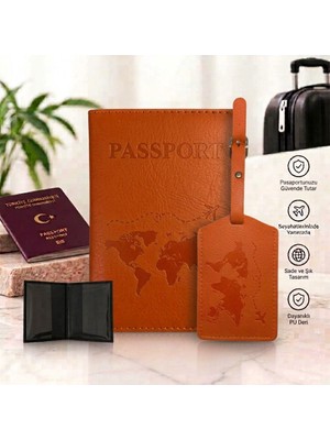 Payidar Hediyelik Pasaport Kılıfı ve Valiz Etiketi Takım
