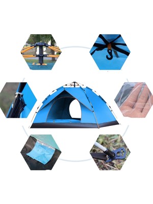 Astraltech 2 3 Kişilik Otomatik Kamp Çadırı Su Geçirmez Outdoor Pratik Kurulum