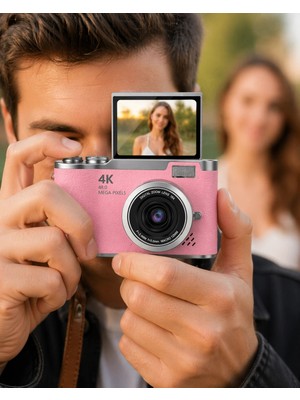 Astraltech Yeni Nesil Dijital Kamera 48 Mp Selfie Vlog Kamera Flip Screen Zoomlu