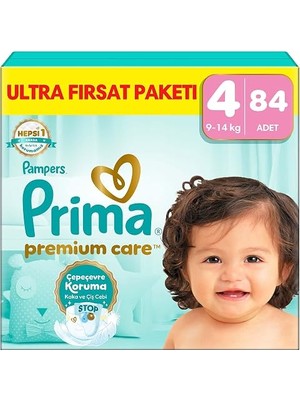 Uravas Store Prima Bebek Bezi Premium Care 4 Numara 84 Adet Ultra Fırsat Paketi
