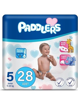 Uravas Store Paddlers Bebek Bezi 5 Numara Junior (11-18 Kg) 28 Adet – Eko Paket