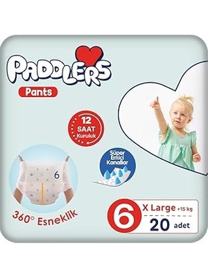 Uravas Store Paddlers Külot Bebek Bezi 6 Numara X-Large 20 Adet (15+Kg) Eko Paket