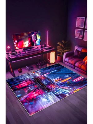Gamer Collection Kişiye Özel Üretim Dekoratif Kaymaz Taban Oyun Odası Halısı – Dijital Baskı Yıkanabilir – Farklı Ölçü Seçenekleri Dijital Baskı Halı
