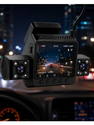 Astraltech Araç Içi Güvenlik Kamerası 4 Lensli Full Hd Kayıt Destekli Sistem