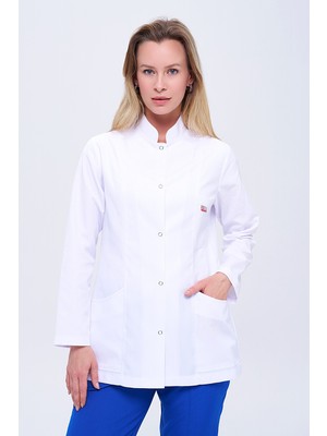 Dng Workwear Kadın Hakim Yaka Beyaz Önlük  Öğretmen • Doktor • Öğrenci • Eczacı • Laboratuvar