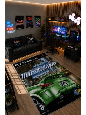Gamer Collection Kişiye Özel Üretim Dekoratif Kaymaz Taban Oyun Odası Halısı – Dijital Baskı Yıkanabilir – Farklı Ölçü Seçenekleri Dijital Baskı Halı