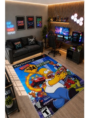 Gamer Collection Kişiye Özel Üretim Dekoratif Kaymaz Taban Oyun Odası Halısı – Dijital Baskı Yıkanabilir – Farklı Ölçü Seçenekleri Dijital Baskı Halı