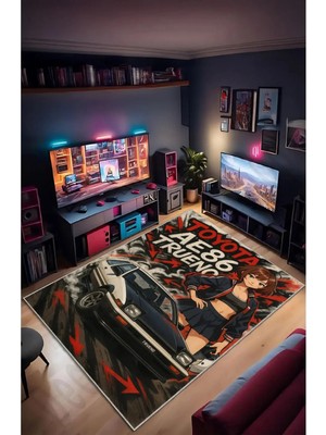 Gamer Collection Kişiye Özel Üretim Dekoratif Kaymaz Taban Oyun Odası Halısı – Dijital Baskı Yıkanabilir – Farklı Ölçü Seçenekleri Dijital Baskı Halı