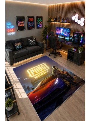 Gamer Collection Kişiye Özel Üretim Dekoratif Kaymaz Taban Oyun Odası Halısı – Dijital Baskı Yıkanabilir – Farklı Ölçü Seçenekleri Dijital Baskı Halı