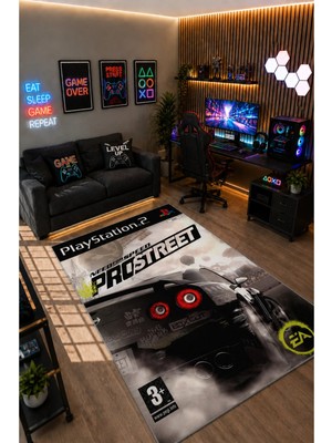Gamer Collection Kişiye Özel Üretim Dekoratif Kaymaz Taban Oyun Odası Halısı – Dijital Baskı Yıkanabilir – Farklı Ölçü Seçenekleri Dijital Baskı Halı