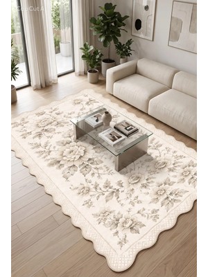 Botanica Luxe Collection English Rose Kişiye Özel Üretim Dekoratif Kaymaz Taban Salon/yatak /oturma Odası Halısı – Dijital Baskı, Yıkanabilir, Farklı Ölçü Seçenekleri Dijital Baskı Halı