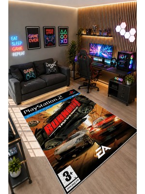 Gamer Collection Kişiye Özel Üretim Dekoratif Kaymaz Taban Oyun Odası Halısı – Dijital Baskı Yıkanabilir – Farklı Ölçü Seçenekleri Dijital Baskı Halı