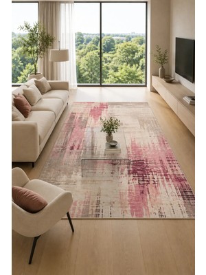Urban Canvas Modern Soyut Eskitme Desenli Dijital Baskı Kaymaz Taban Yıkanabilir Salon Halısı – 4 Desen ve Farklı Ölçü Seçenekleri Dijital Baskı Halı