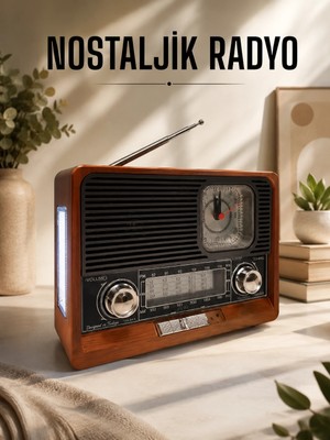 Uravas Store Nostaljik Radyo Usb,aux ve Sd Kart Girişli Bluetooth Bağlantılı