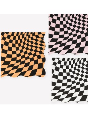 Halloween Checker Large Napkins - Cadılar Bayramı Damalı Peçeteler (L) (16'li)