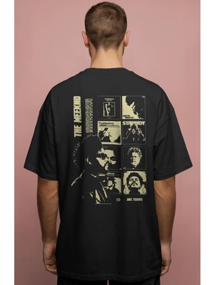 Sevbano The Weeknd Rapper Şarkıcı Baskılı Unisex Oversize Premium Tişört