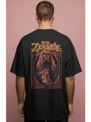 Sevbano Rob Zombie Rock Metal Müzik Grubu Baskılı Unisex Oversize Premium Tişört