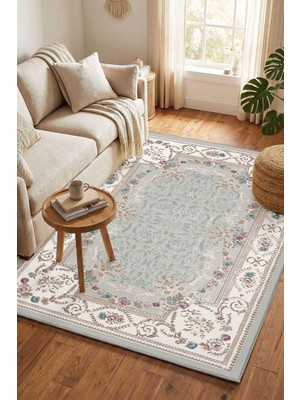 Velora Monnhein Mint Halı 0712 - Yıkanabilir, Kaymaz Taban, Dijital Baskılı, Leke Tutmaz, Ince Hav, Modern Salon, Oturma Odası, Yatak Odası ve Mutfak Için Dekoratif Halı