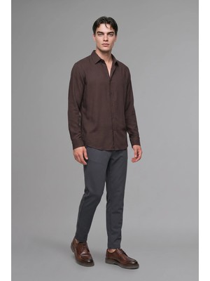 DeFacto Regular Fit Polo Yaka Modal Uzun Kollu Gömlek H5254AX26AU